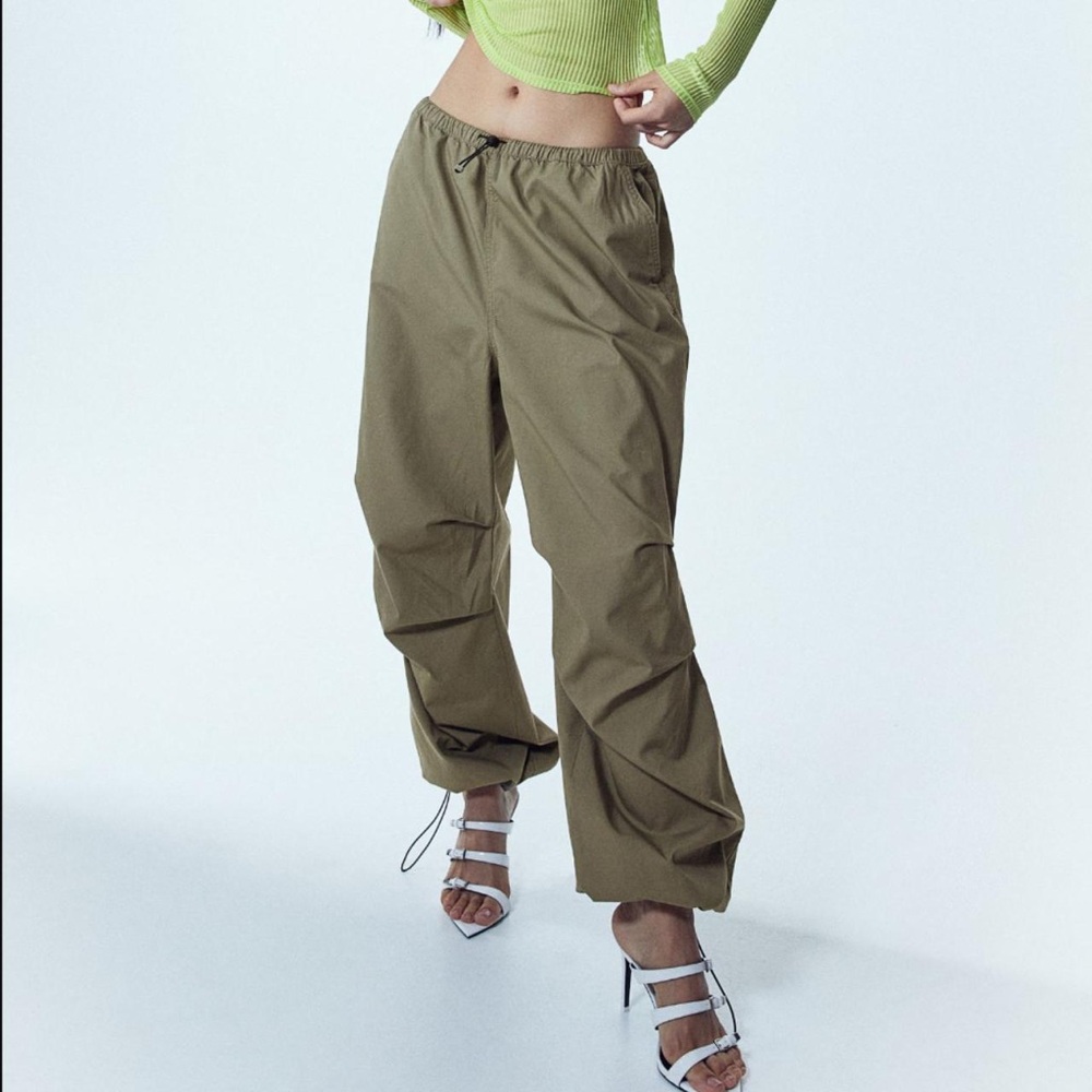H&M Women's Olive Green Pants | Size Small
